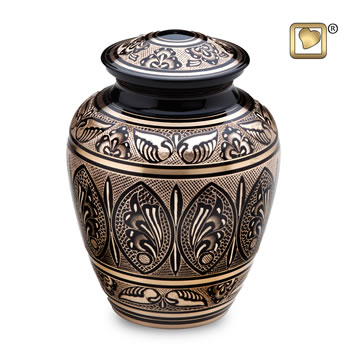 Black and gold urn large